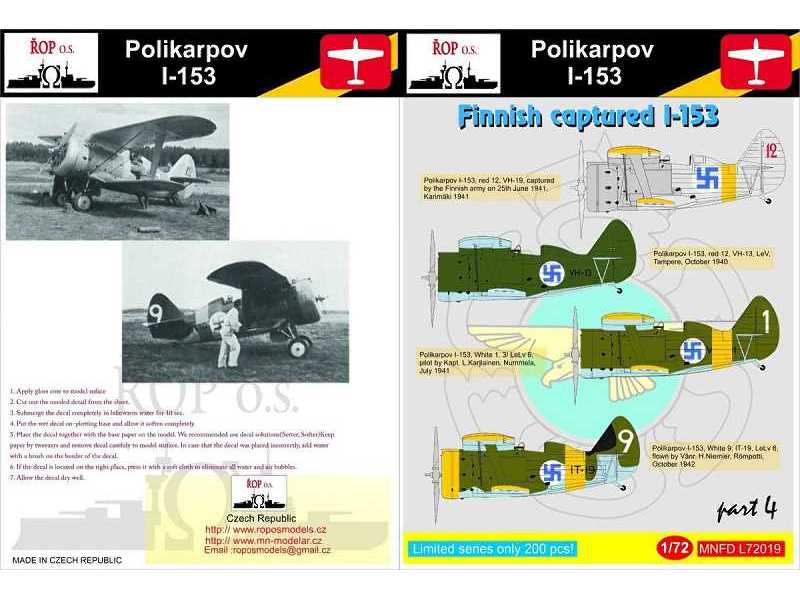 Polikarpov I-153 - Finnish Captured I-153 - zdjęcie 1 Polikarpov I-153 - Finnish Captured I-153 - zdjęcie 1