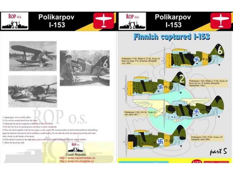 Polikarpov I-153 - Finnish Captured I-153 - zdjęcie 1 Polikarpov I-153 - Finnish Captured I-153 - zdjęcie 1
