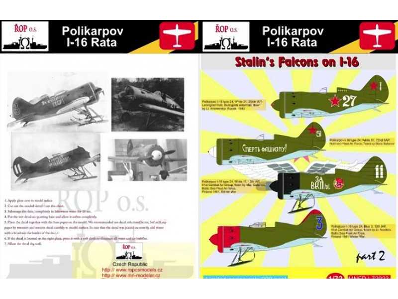 Polikarpov I-16 Rata - Stalin's Falcons On I-16 - zdjęcie 1 Polikarpov I-16 Rata - Stalin's Falcons On I-16 - zdjęcie 1