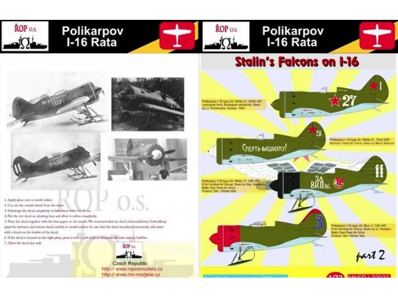 Polikarpov I-16 Rata - Stalin's Falcons On I-16 - zdjęcie 1