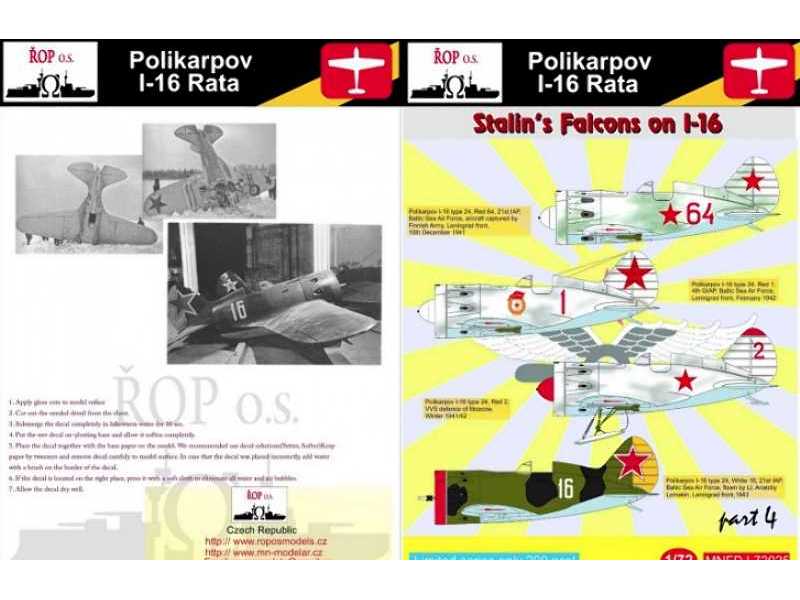 Polikarpov I-16 Rata - Stalin's Falcons On I-16 - zdjęcie 1 Polikarpov I-16 Rata - Stalin's Falcons On I-16 - zdjęcie 1