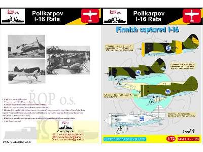 Polikarpov I-16 Rata - Finnish Captured I-16 - zdjęcie 1