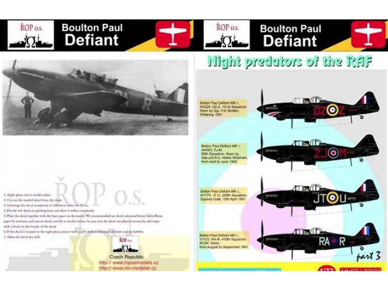 Boulton Paul Defiant - Night Predators Of The RAF - zdjęcie 1 Boulton Paul Defiant - Night Predators Of The RAF - zdjęcie 1