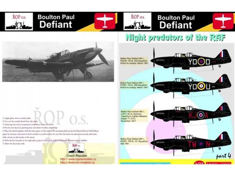 Boulton Paul Defiant - Night Predators Of The RAF - zdjęcie 1