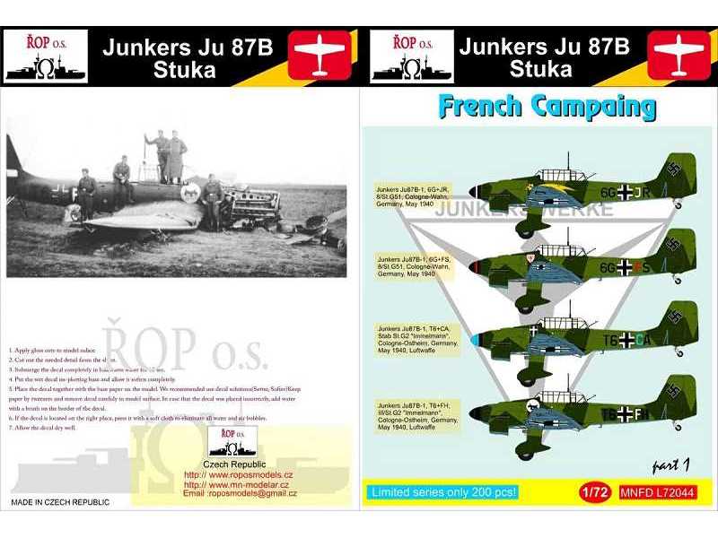 Junkers Ju 87b Stuka - French Campaing - zdjęcie 1 Junkers Ju 87b Stuka - French Campaing - zdjęcie 1