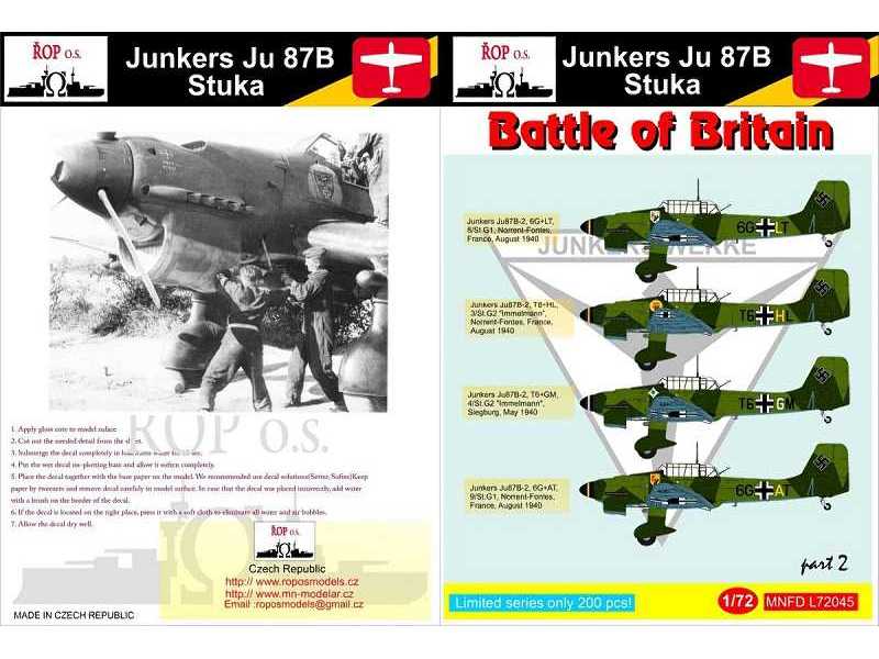 Junkers Ju 87b Stuka - Battle Of Britain - zdjęcie 1 Junkers Ju 87b Stuka - Battle Of Britain - zdjęcie 1