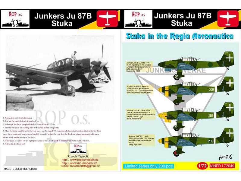 Junkers Ju-87b Stuka - Stuka In The Regia Aeronautica - zdjęcie 1
