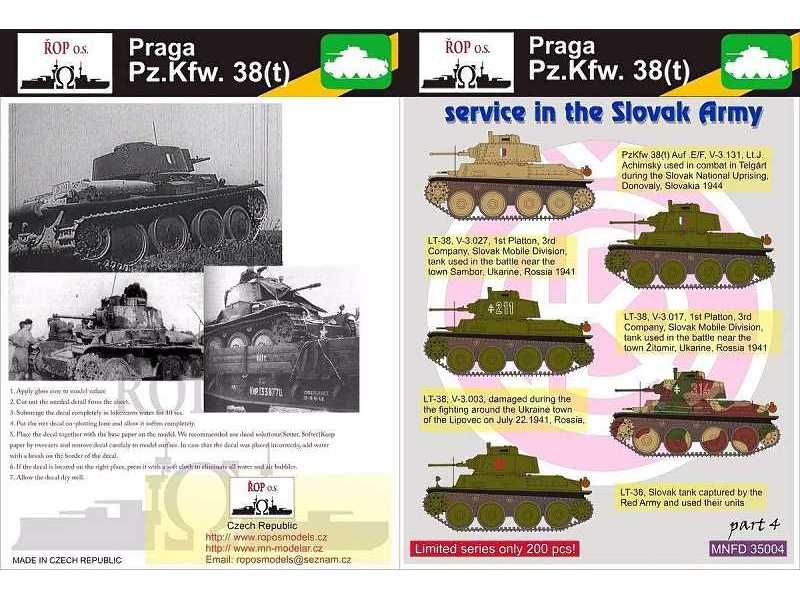 Praga Pz.Kpfw. 38(T) - Service In The Slovak Army - zdjęcie 1 Praga Pz.Kpfw. 38(T) - Service In The Slovak Army - zdjęcie 1