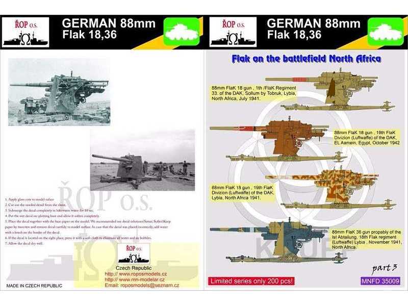 German 88mm Flak 18,36 - Flak On The Battlefiedd North Africa - zdjęcie 1