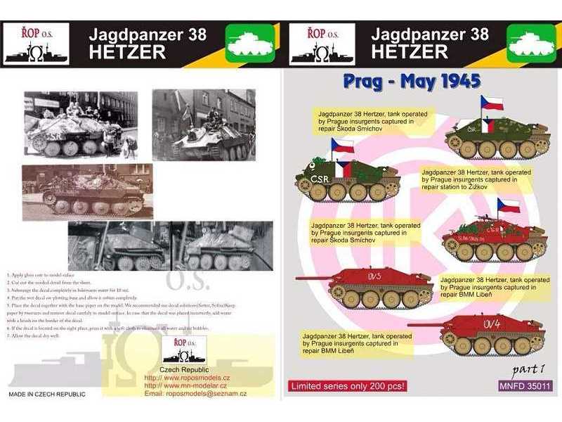Jagdpanzer 38 Hetzer - Prag May 1945 - zdjęcie 1 Jagdpanzer 38 Hetzer - Prag May 1945 - zdjęcie 1