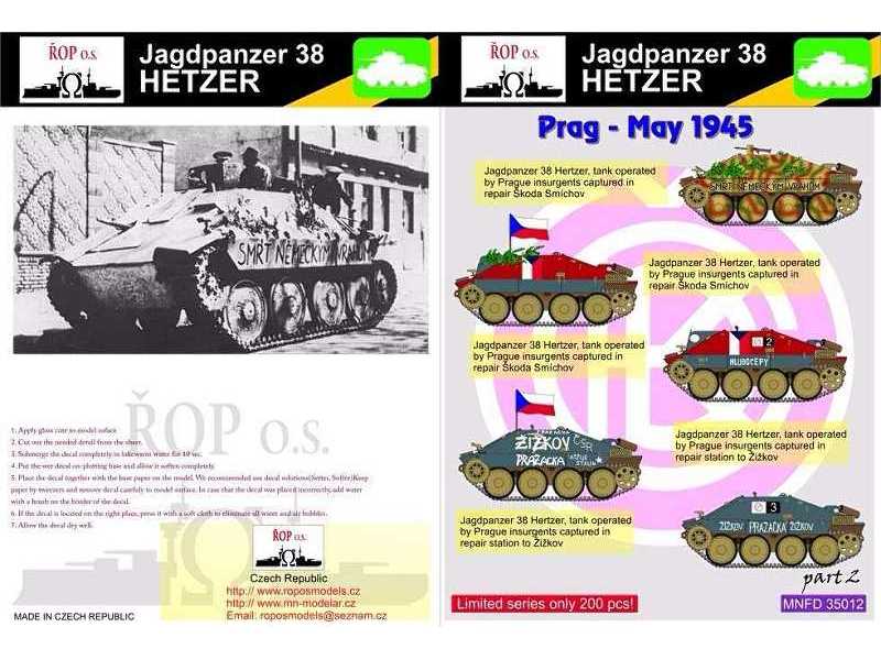 Jagdpanzer 38 Hetzer - Prag May 1945 - zdjęcie 1 Jagdpanzer 38 Hetzer - Prag May 1945 - zdjęcie 1