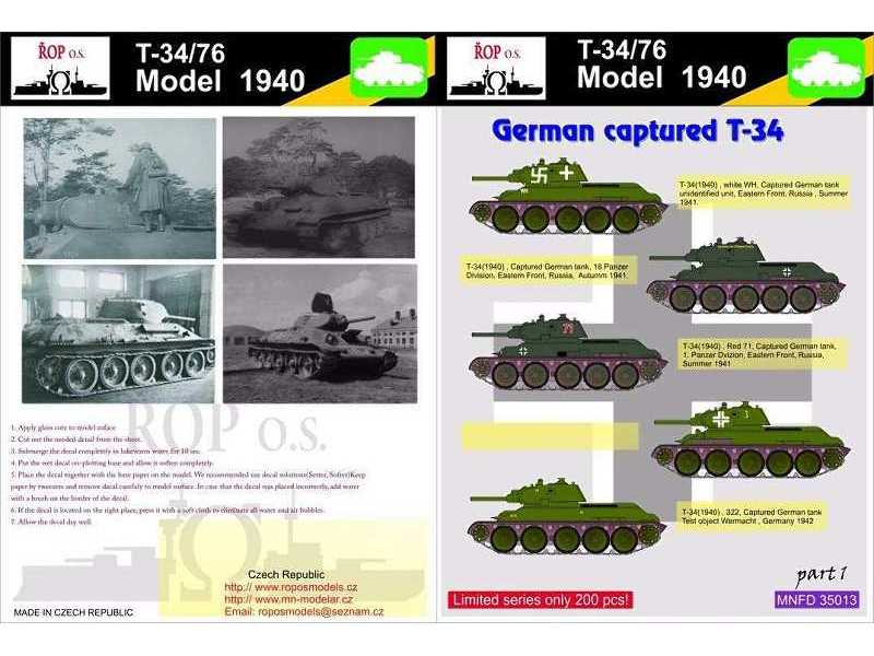 T-34/76 Model 1940 - German Captured T-34 - zdjęcie 1