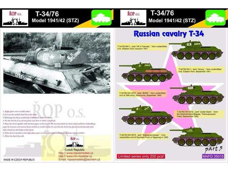 T-34/76 Model 1941/42 (Stz) - Russian Cavalry T-34 - zdjęcie 1 T-34/76 Model 1941/42 (Stz) - Russian Cavalry T-34 - zdjęcie 1