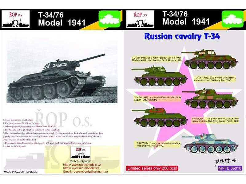 T-34/76 Model 1941 - Russian Cavalry T-34 - zdjęcie 1 T-34/76 Model 1941 - Russian Cavalry T-34 - zdjęcie 1