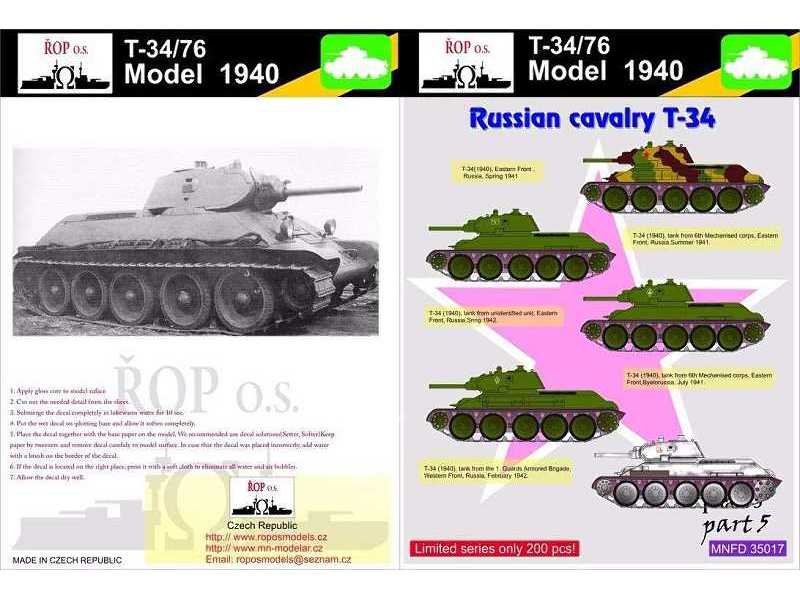 T-34/76 Model 1940 - Russian Cavalry T-34 - zdjęcie 1 T-34/76 Model 1940 - Russian Cavalry T-34 - zdjęcie 1
