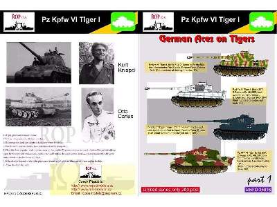 Pzkpfw Vi Tiger I,ii - German Aces On Tigers - zdjęcie 1