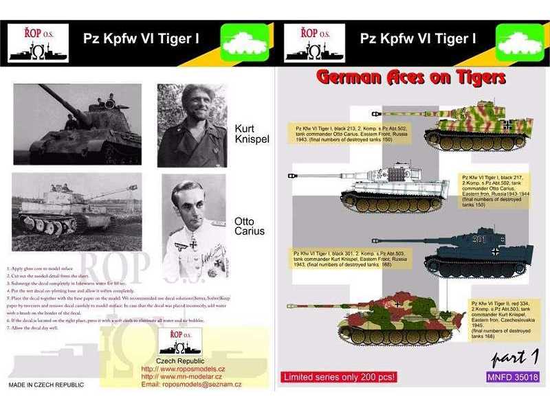 Pzkpfw Vi Tiger I,ii - German Aces On Tigers - zdjęcie 1 Pzkpfw Vi Tiger I,ii - German Aces On Tigers - zdjęcie 1