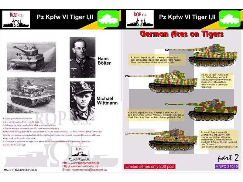 Pzkpfw Vi Tiger I,ii - German Aces On Tigers - zdjęcie 1 Pzkpfw Vi Tiger I,ii - German Aces On Tigers - zdjęcie 1