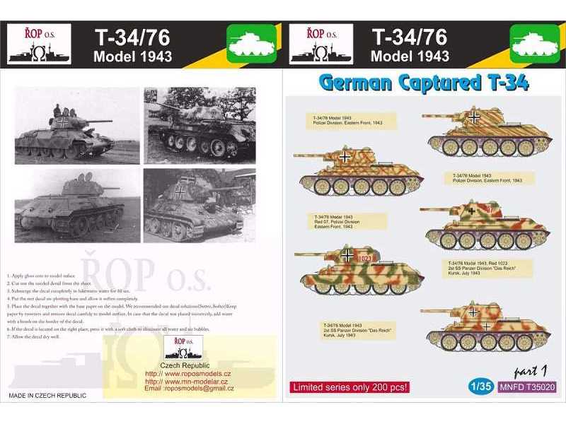 T-34/76 Model 1943 - German Captured T-34 - zdjęcie 1 T-34/76 Model 1943 - German Captured T-34 - zdjęcie 1
