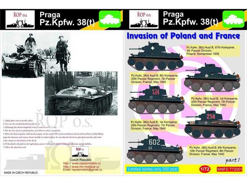 Praga Pz.Kpfw. 38(T) - Invasion Of Poland And France - zdjęcie 1 Praga Pz.Kpfw. 38(T) - Invasion Of Poland And France - zdjęcie 1