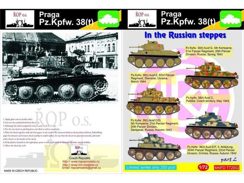 Praga Pz.Kpfw. 38(T) - In The Russian Steppes - zdjęcie 1 Praga Pz.Kpfw. 38(T) - In The Russian Steppes - zdjęcie 1