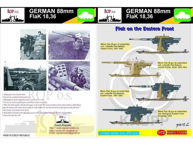 German 88mm Flak 18,36 - Flak On The Eastern Front - zdjęcie 1 German 88mm Flak 18,36 - Flak On The Eastern Front - zdjęcie 1