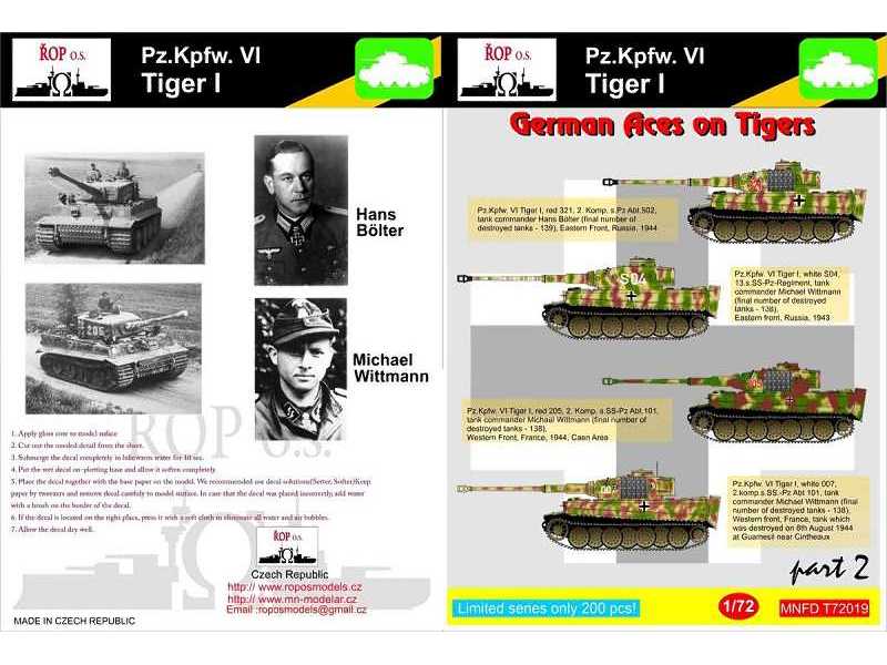 Pz.Kpfw. Vi Tiger I,ii - German Aces On Tigers - zdjęcie 1 Pz.Kpfw. Vi Tiger I,ii - German Aces On Tigers - zdjęcie 1