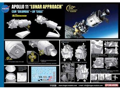 Apollo 11 Moduły Dowodzenia/Serwisowy CSM i księżycowy Eagle - zdjęcie 2