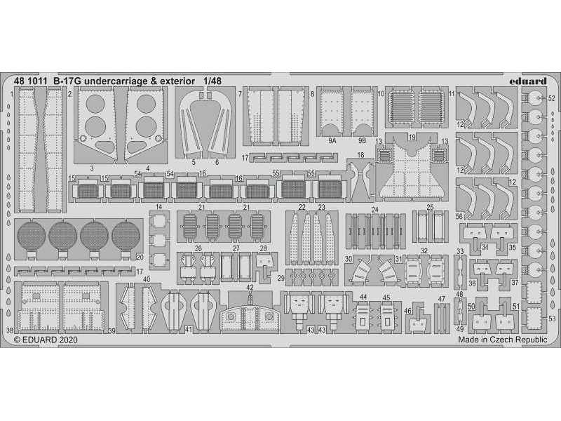 B-17G undercarriage & exterior 1/48 - Hk Models - zdjęcie 1 B-17G undercarriage & exterior 1/48 - Hk Models - zdjęcie 1