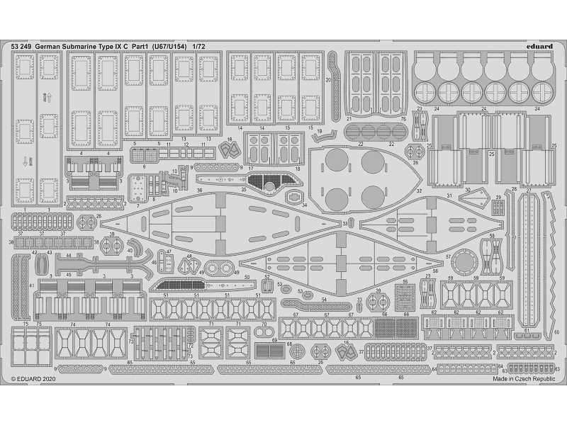 German Submarine Type IX C part 1 (U67/ U154) 1/72 - zdjęcie 1