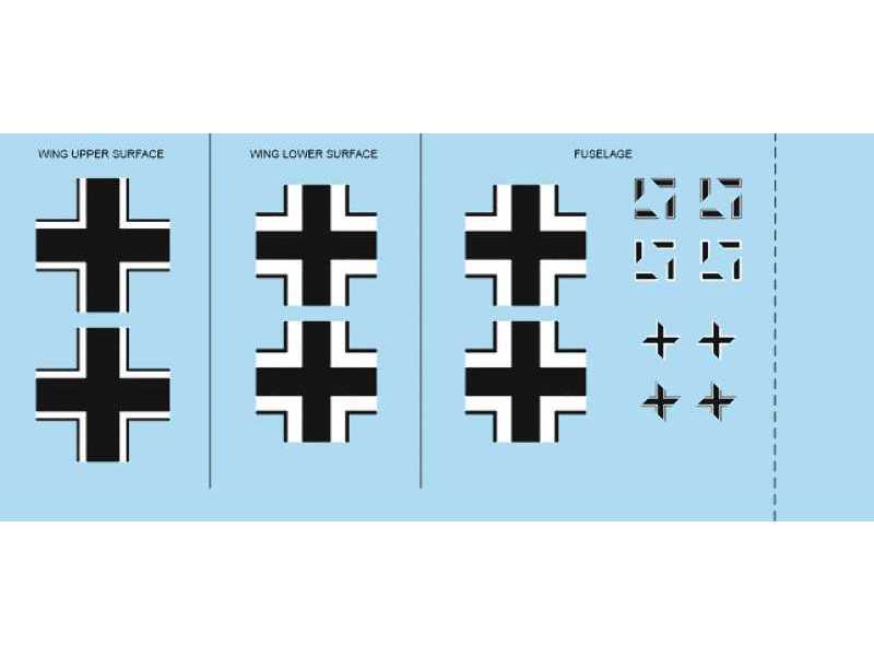 Bf 109F-2 national insignia 1/48 - zdjęcie 1 Bf 109F-2 national insignia 1/48 - zdjęcie 1