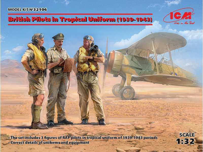 Brytyjscy piloci 1939-1943 - tropikalne mundury  - zdjęcie 1