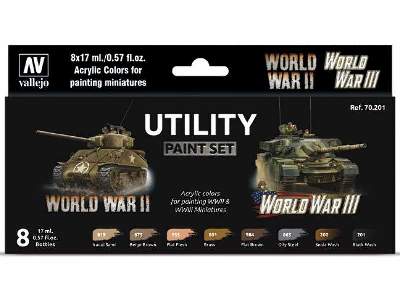 Utility Paint Set WWII & WWIII - zestaw 8 farbek - zdjęcie 1