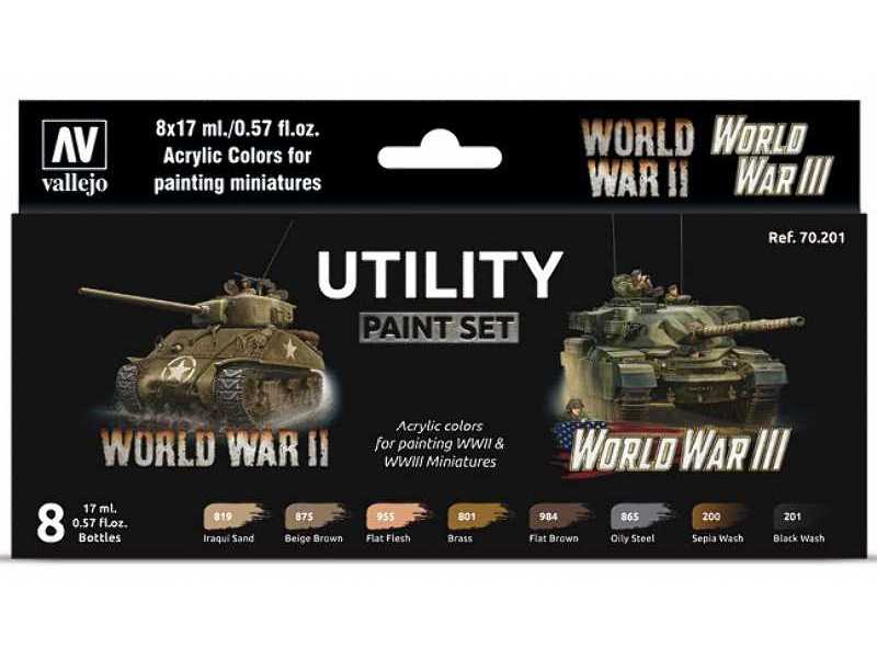 Utility Paint Set WWII & WWIII - zestaw 8 farbek - zdjęcie 1 Utility Paint Set WWII & WWIII - zestaw 8 farbek - zdjęcie 1
