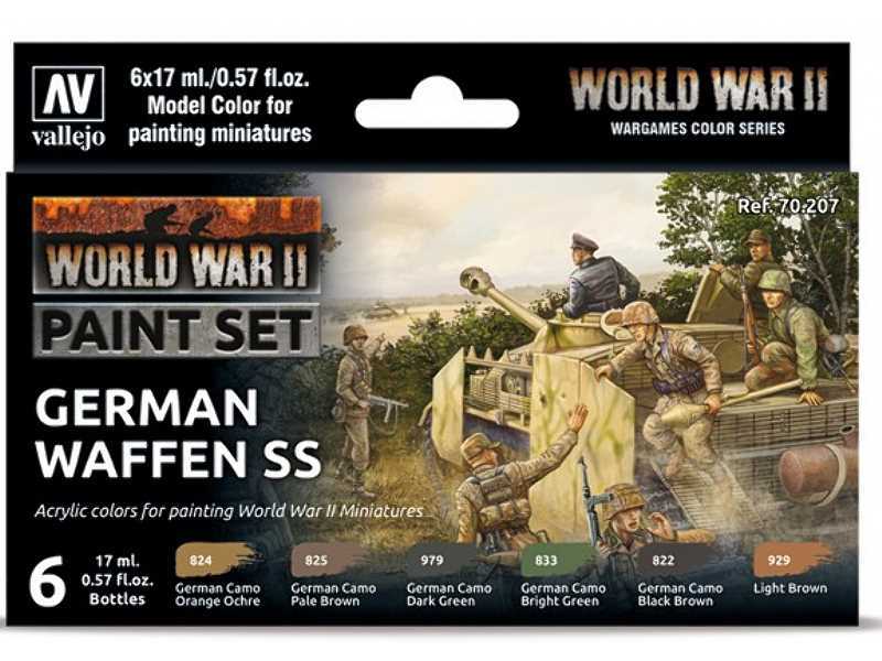 Waffen SS - zestaw 6 farbek - zdjęcie 1 Waffen SS - zestaw 6 farbek - zdjęcie 1