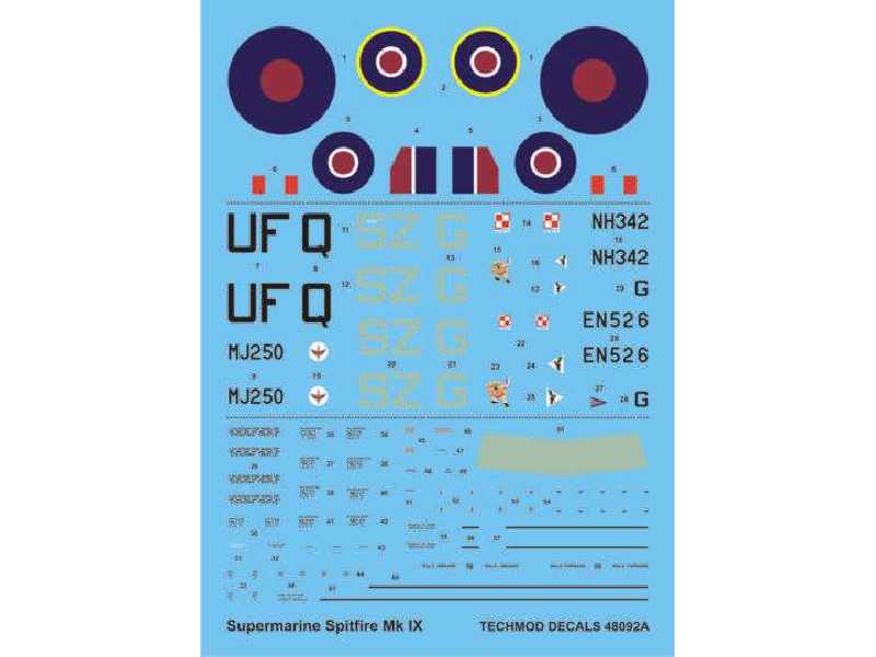 Kalkomania - Supermarine Spitfire IX - zdjęcie 1