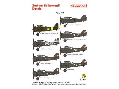 Kalkomania - PZL P.7a - zdjęcie 2