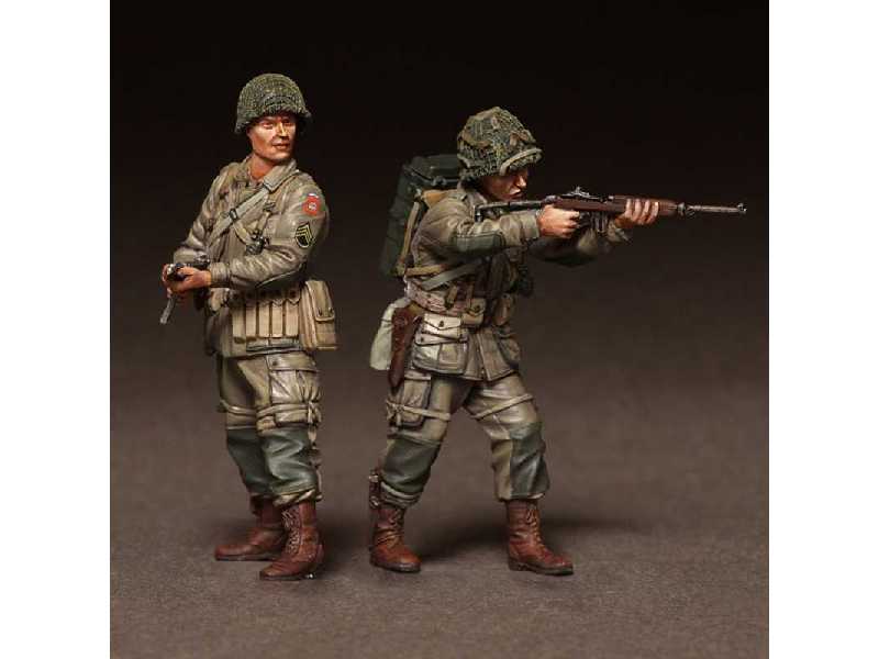 Sergeant And Radio Operator 82st Airborne In Battle. WW Ii 2 Fig - zdjęcie 1