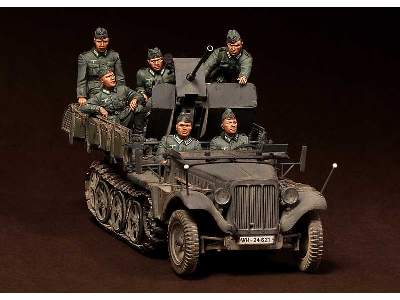 Crew For Sd.Kfz.10/4 Fur 2cm Flak 30 (For Dragon 6739) 6 Figures - zdjęcie 13