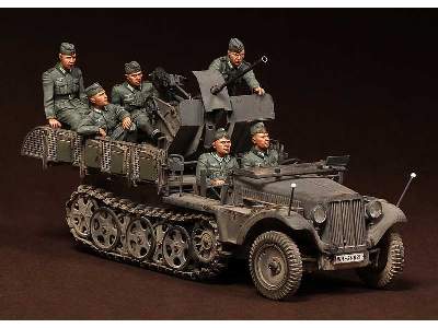 Crew For Sd.Kfz.10/4 Fur 2cm Flak 30 (For Dragon 6739) 6 Figures - zdjęcie 14