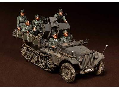 Crew For Sd.Kfz.10/4 Fur 2cm Flak 30 (For Dragon 6739) 6 Figures - zdjęcie 16