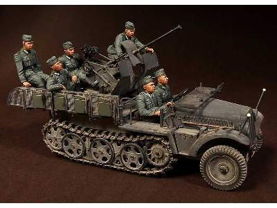 Crew For Sd.Kfz.10/4 Fur 2cm Flak 30 (For Dragon 6739) 6 Figures - zdjęcie 17