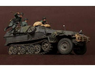 German Panzergrenadiers In  Battle. WW Ii 5 Figures Set - zdjęcie 9