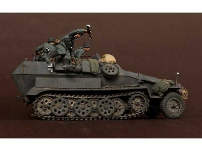 German Panzergrenadiers In  Battle. WW Ii 5 Figures Set - zdjęcie 11