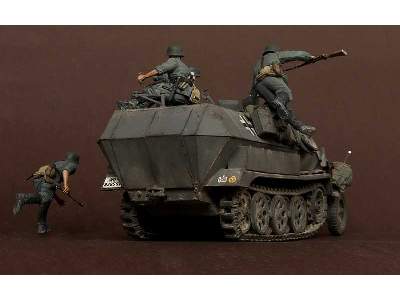 German Panzergrenadiers In  Battle. WW Ii 5 Figures Set - zdjęcie 14