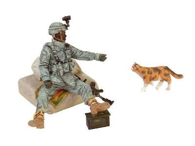 American Soldier With Cat - zdjęcie 2