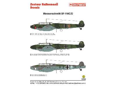 Kalkomania - Messerschmitt Bf 110C/D - zdjęcie 2