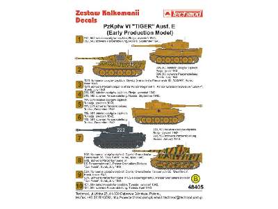 Kalkomania - Pz.Kpfw.VI Tiger Ausf.E (Early Production Model) - zdjęcie 2