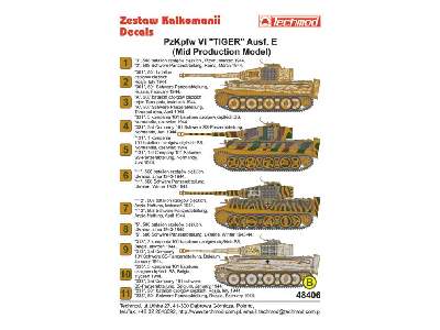 Kalkomania - Pz.Kpfw.VI Tiger Ausf.E (Mid Production Model) - zdjęcie 2