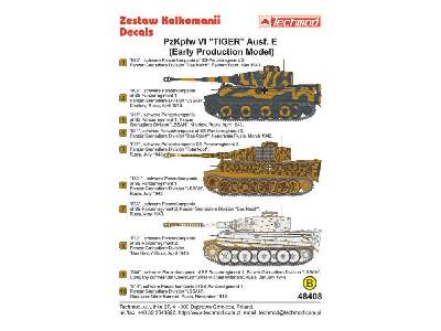 Kalkomania - Pz.Kpfw.VI Tiger Ausf.E (Early Production Model) - zdjęcie 2